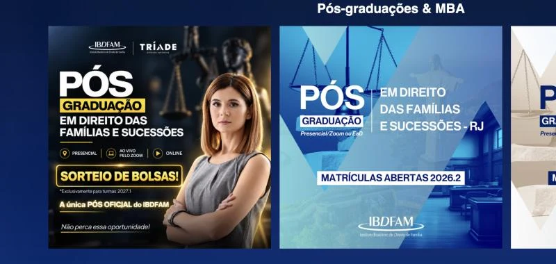 Vitrine de pós-graduações e MBA da loja virtual do Tríade