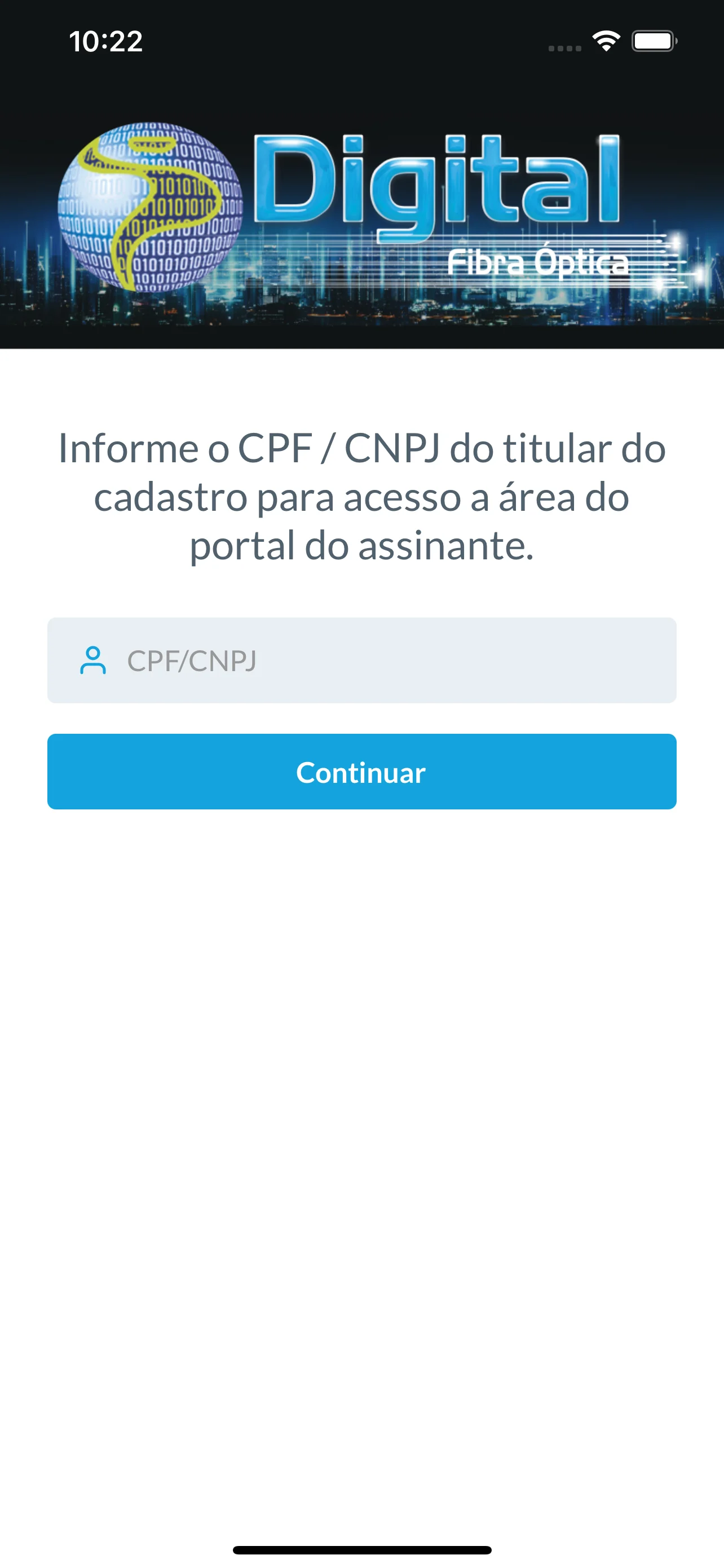 Acesso do assinante por CPF ou CNPJ