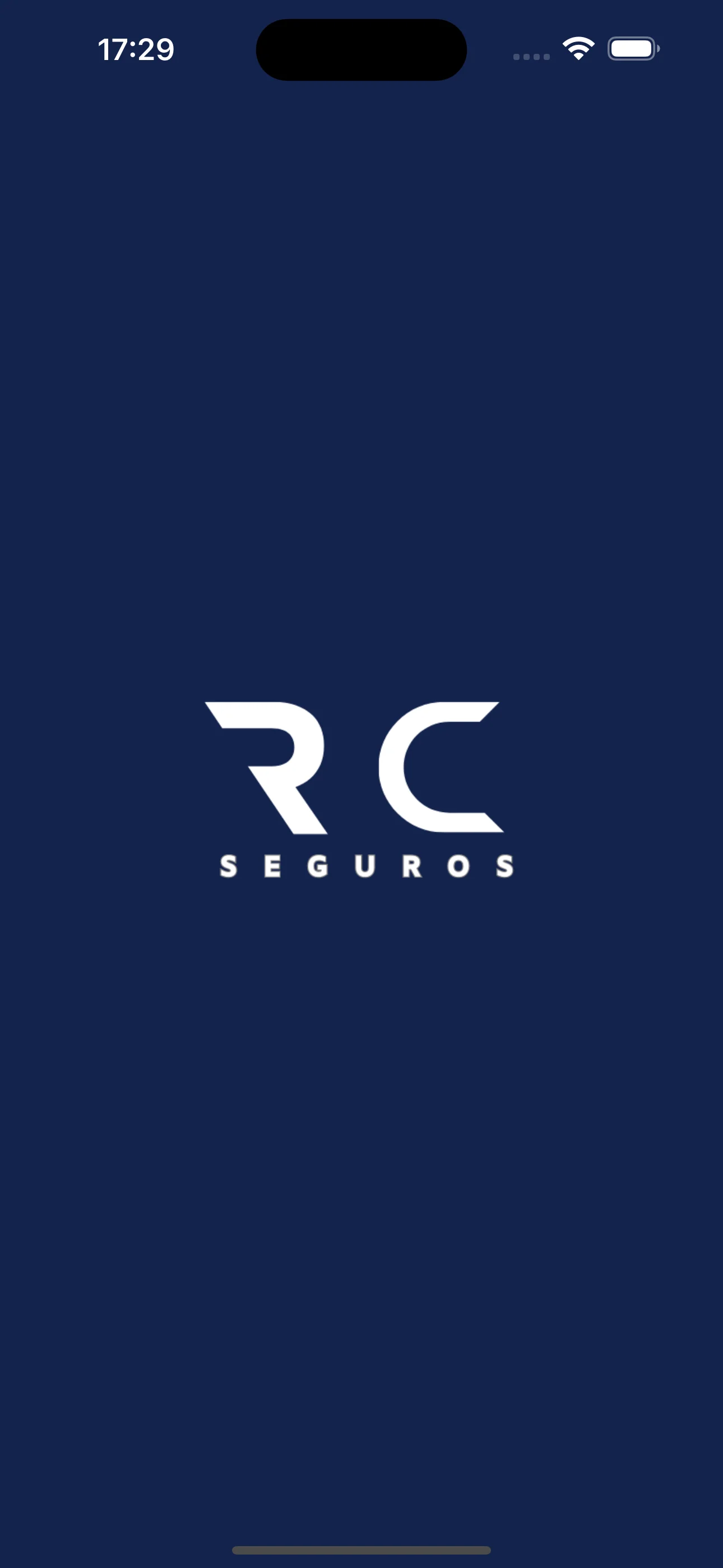 Abertura do aplicativo RC Seguros